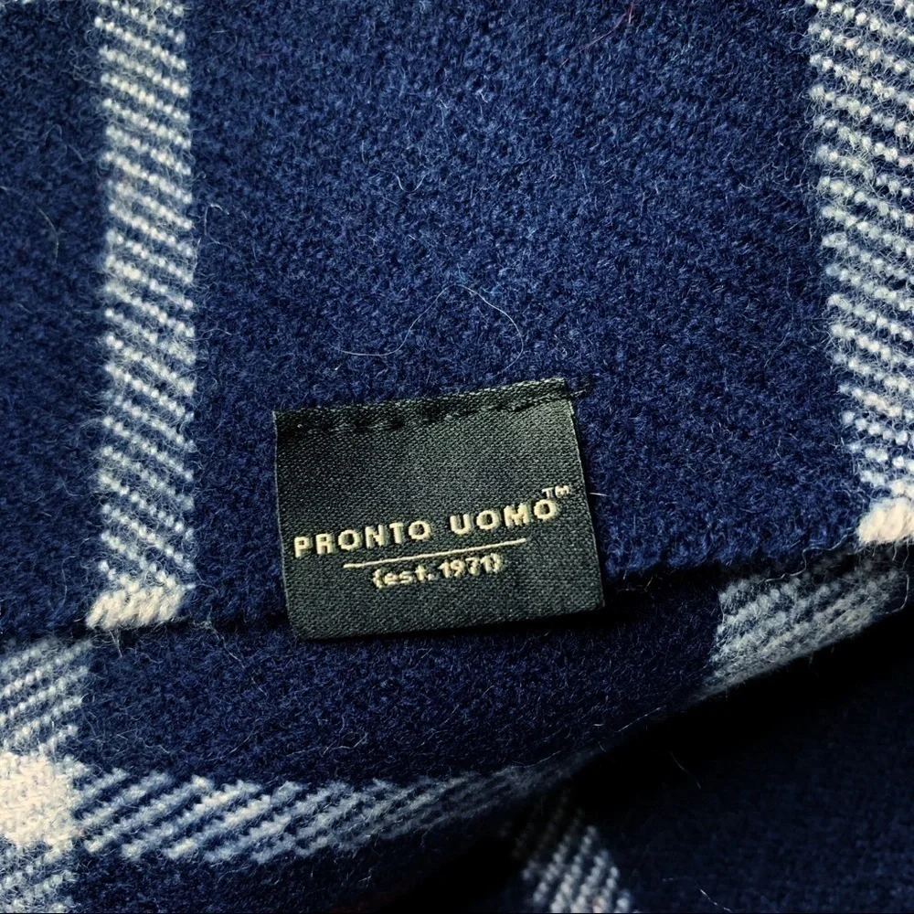 𝅺PRONTO Uomo Blue Plaid Scarf